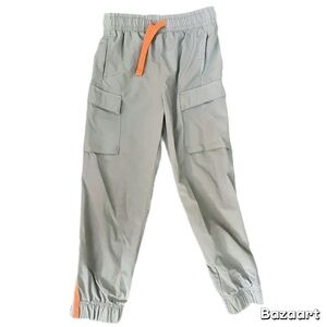 Sz 5t Boys Gray Orange Cargo Pants Athletic Works